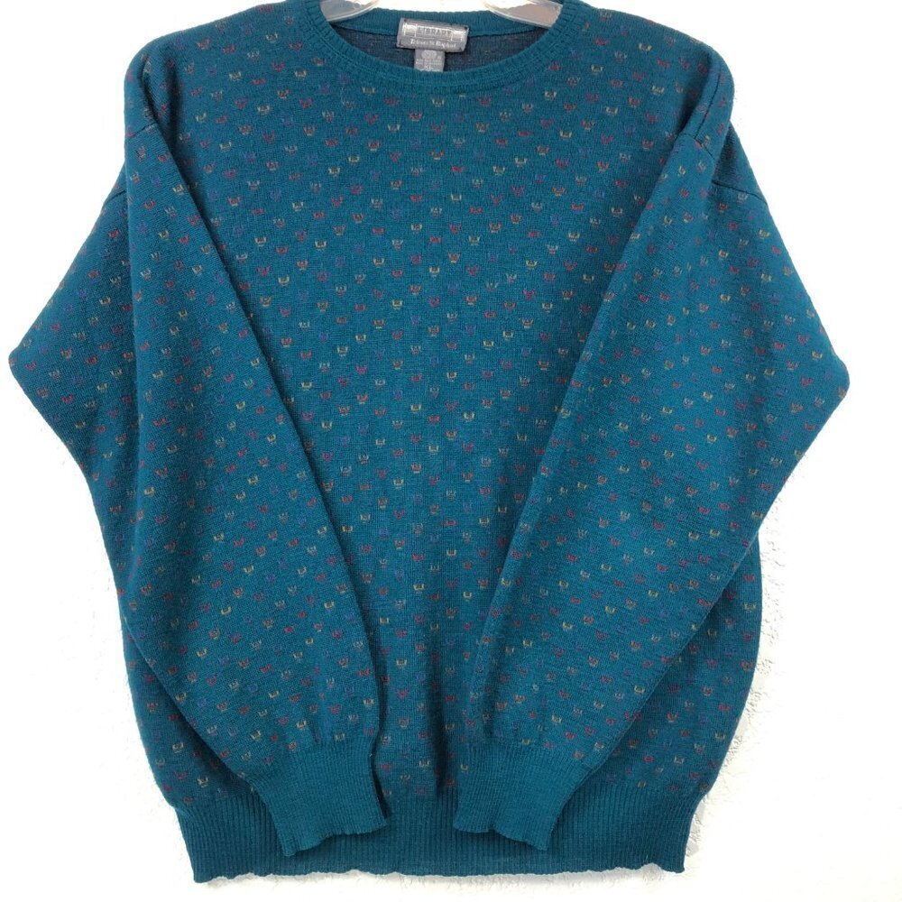 Tricots St. Raphael Library Green Wool Sweater Size XL - Picture 5 of 5